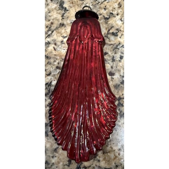 Vintage Kugel Mercury Glass Christmas Ornament Embossed Midwest Kugel - Picture 6 of 9